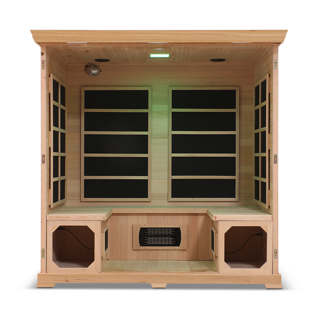 4 Person Full Spectrum Infrared Sauna — Hemlock