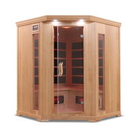 4 Person Full Spectrum Corner Infrared Sauna — Hemlock