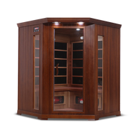 4 Person Full Spectrum Corner Infrared Sauna — Cedar