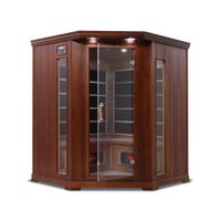 4 Person Full Spectrum Corner Infrared Sauna — Cedar