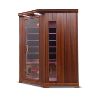 4 Person Full Spectrum Corner Infrared Sauna — Cedar