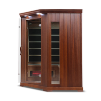4 Person Full Spectrum Corner Infrared Sauna — Cedar