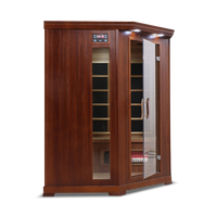 4 Person Full Spectrum Corner Infrared Sauna — Cedar
