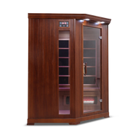 4 Person Full Spectrum Corner Infrared Sauna — Cedar
