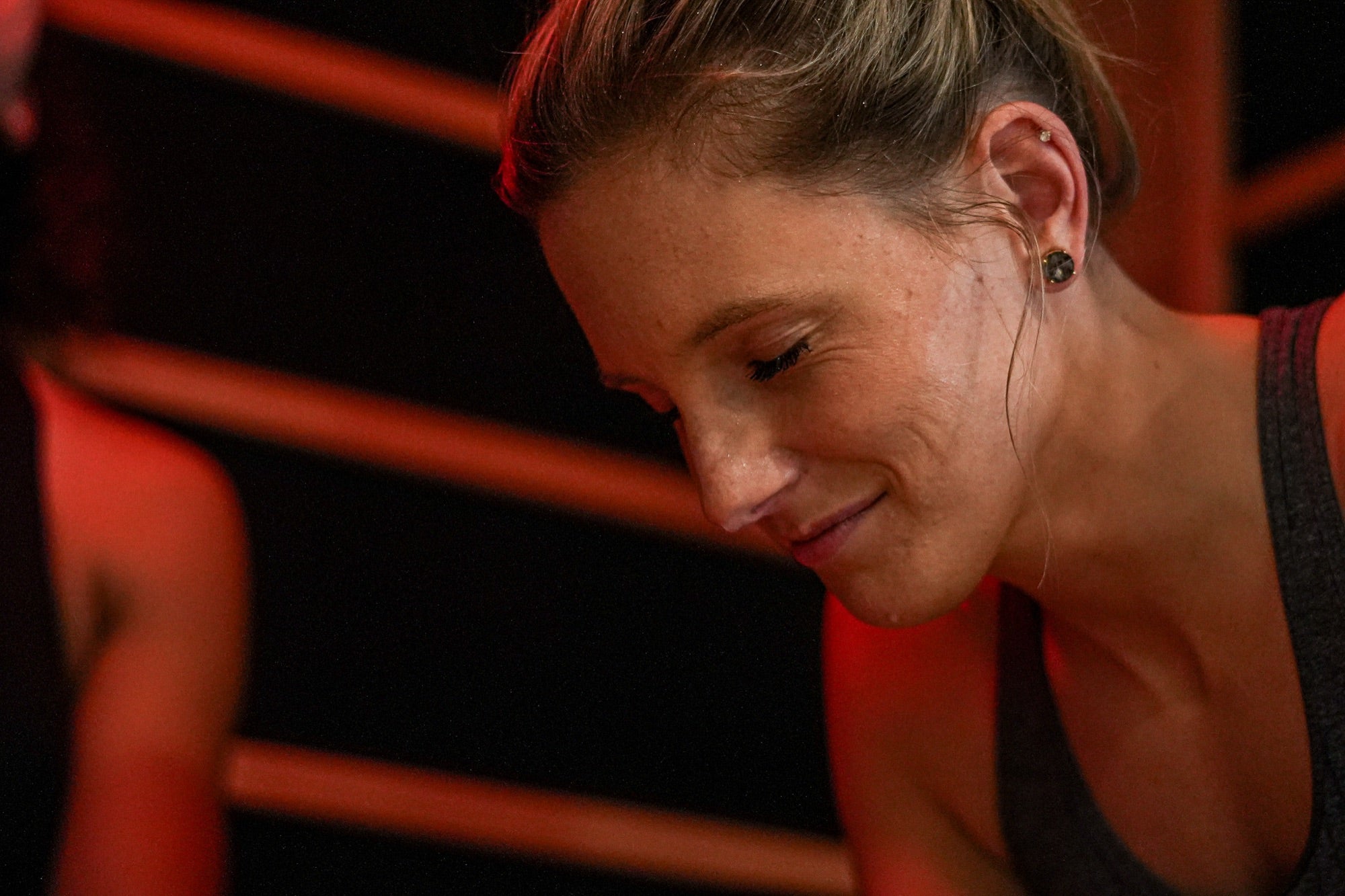 A woman relaxing in a HealthSmart infrared sauna
